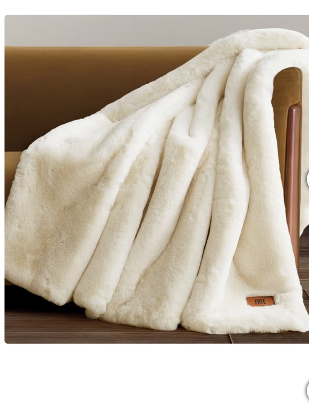 FRYE Luxe Faux Fur Throw